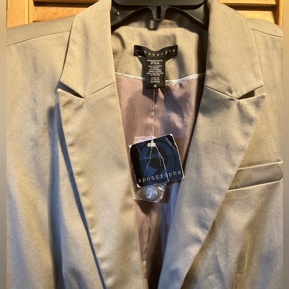 Apostrophe Essential Taupe/Grey/Khaki Jacket/Blazer - Picture 4 of 16